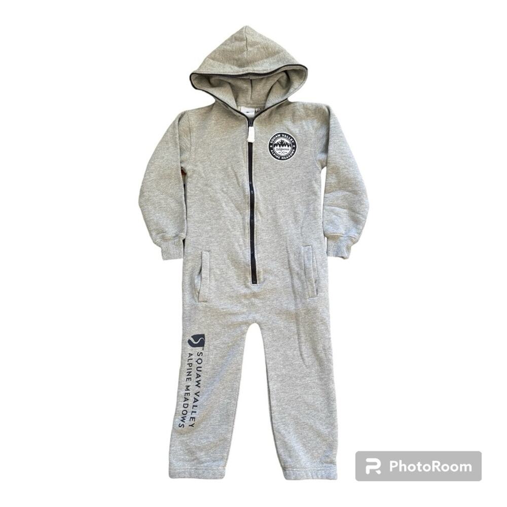 Squaw Valley Alpine Meadow One Piece Jumpsuit Zipper Gray Size 6-7 Unisex